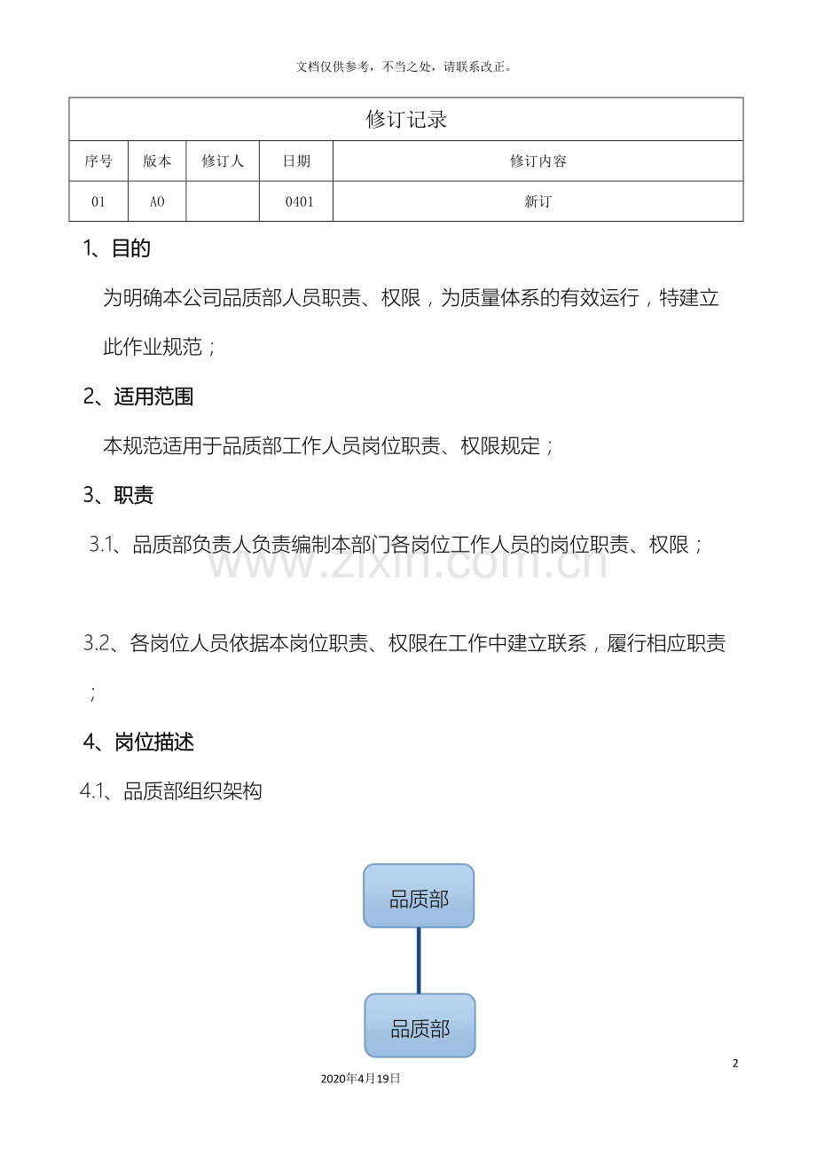 品质部岗位职责规范.doc_第3页