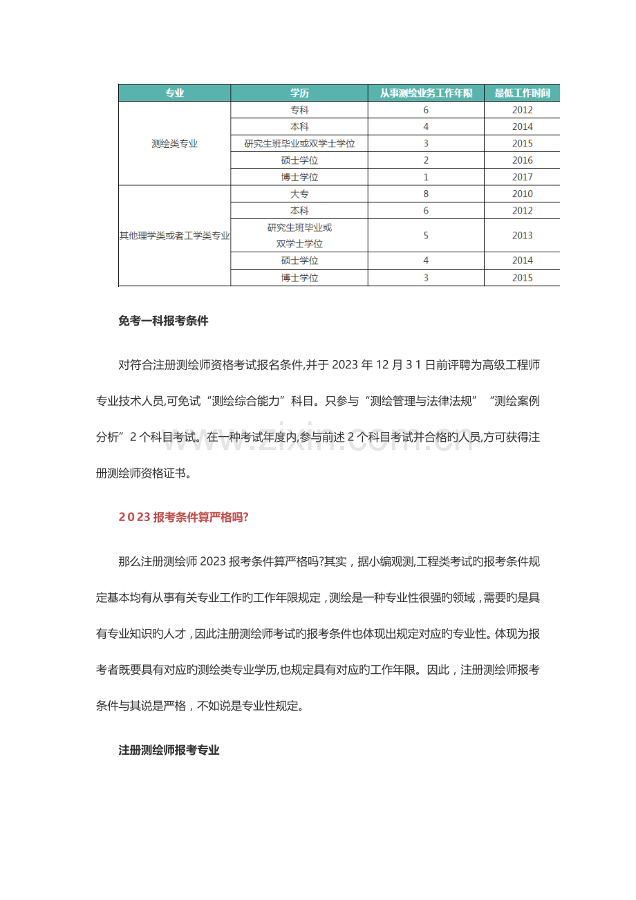 2023年注册测绘师报考条件算严格吗对专业有何要求.doc_第2页