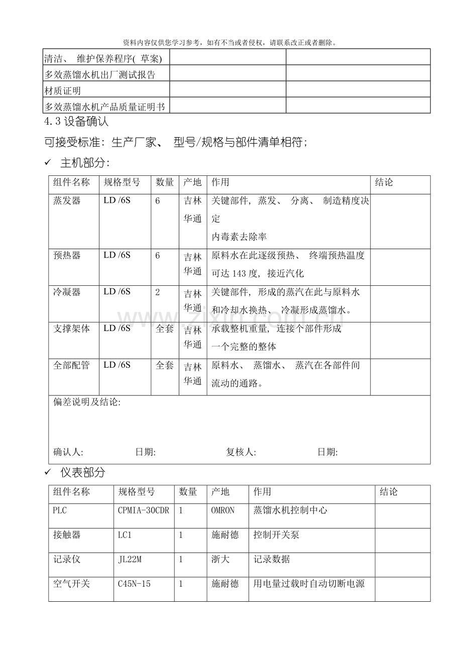 注射用水系统检证方案模板.doc_第3页