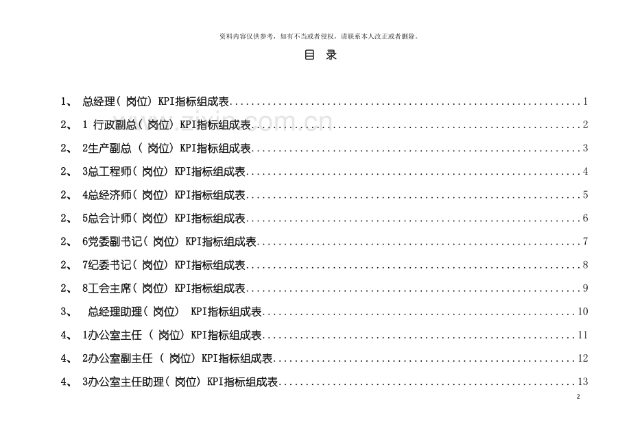 大型国企关键绩效考核指标KPI体系模板.doc_第3页