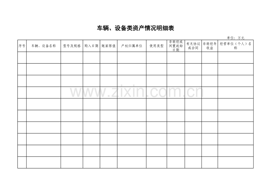 车辆、设备类资产情况明细表.xls_第1页