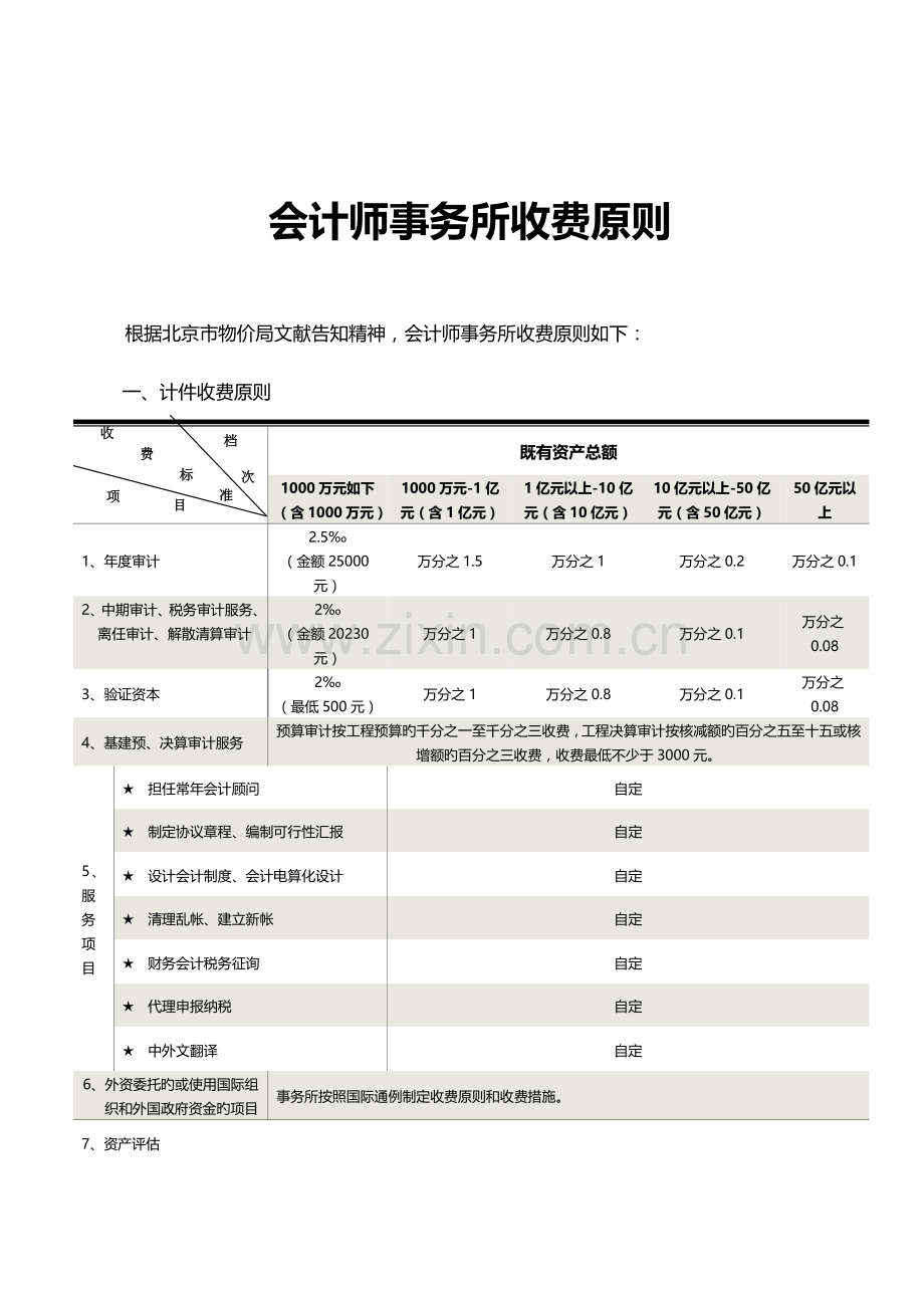 会计师事务所收费标准规定.doc_第1页