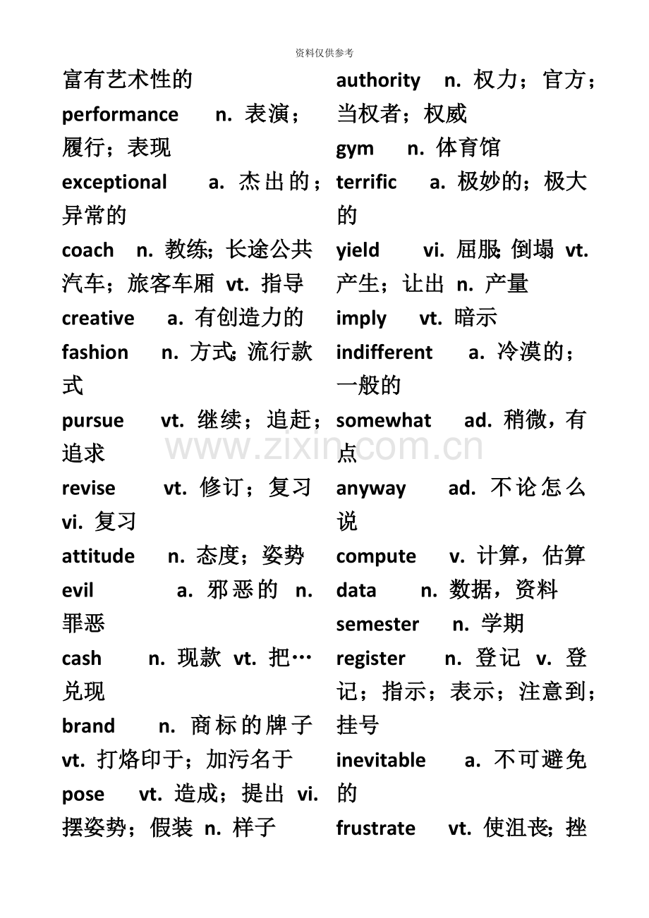 大学英语四级高频词汇精华版.doc_第3页