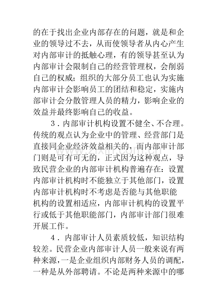 论民营企业内部审计的管控措施.docx_第3页