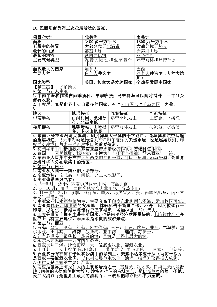 七年级下册地理图文复习提纲湘教版.doc_第3页