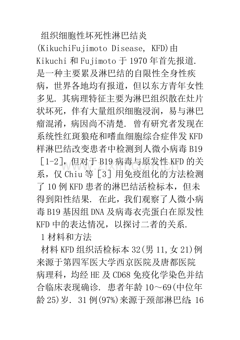 人微小病毒B19感染与Kikuchi病的相关性.docx_第2页