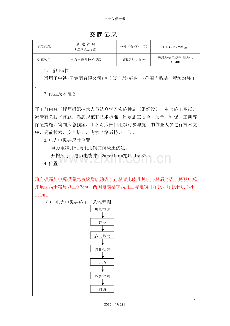 电力电缆井技术交底范本.doc_第2页