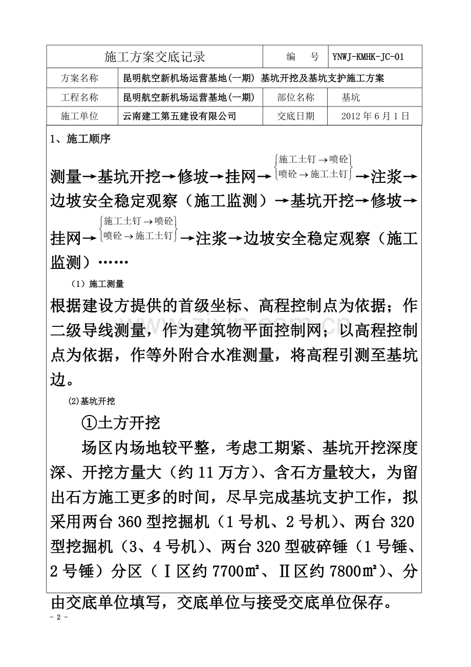 01基坑开挖及基坑支护施工方案方案交底.doc_第2页