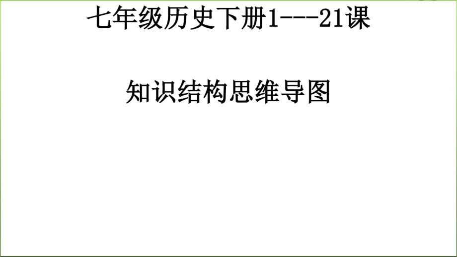 人教七年级历史下册1-21课知识结构思维导图课件(共22张PPT).pdf_第1页