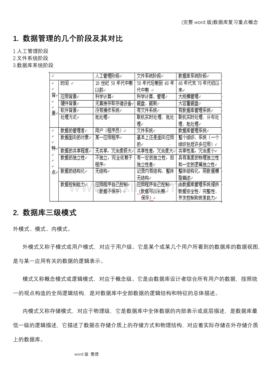 数据库复习重点概念.doc_第1页