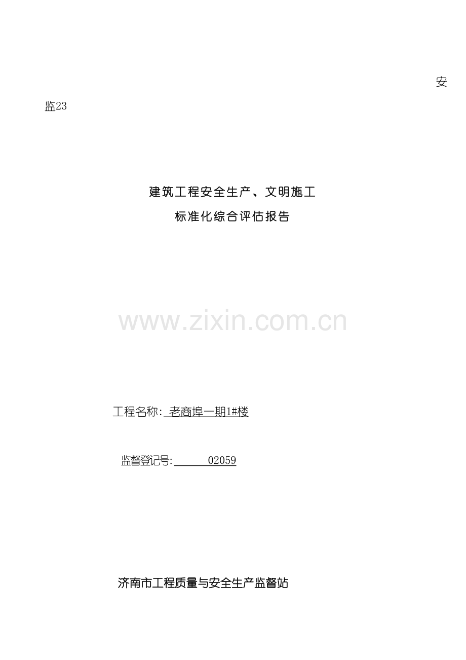 安监23建筑工程安全生产文明施工综合评估报告老商埠.doc_第3页