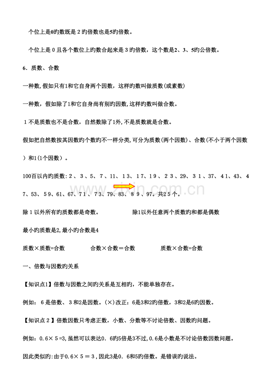 2023年因数与倍数经典归纳总结.doc_第2页