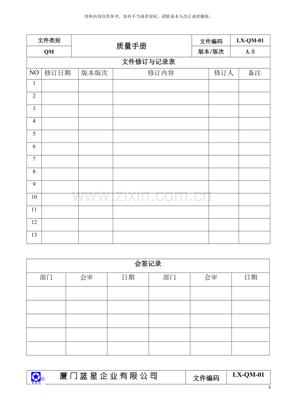 蓝星质量手册模板.doc_第3页