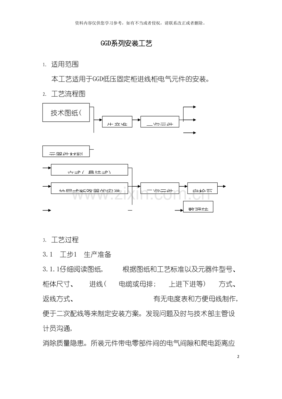 低压成套开关设备装配工艺模板.doc_第2页