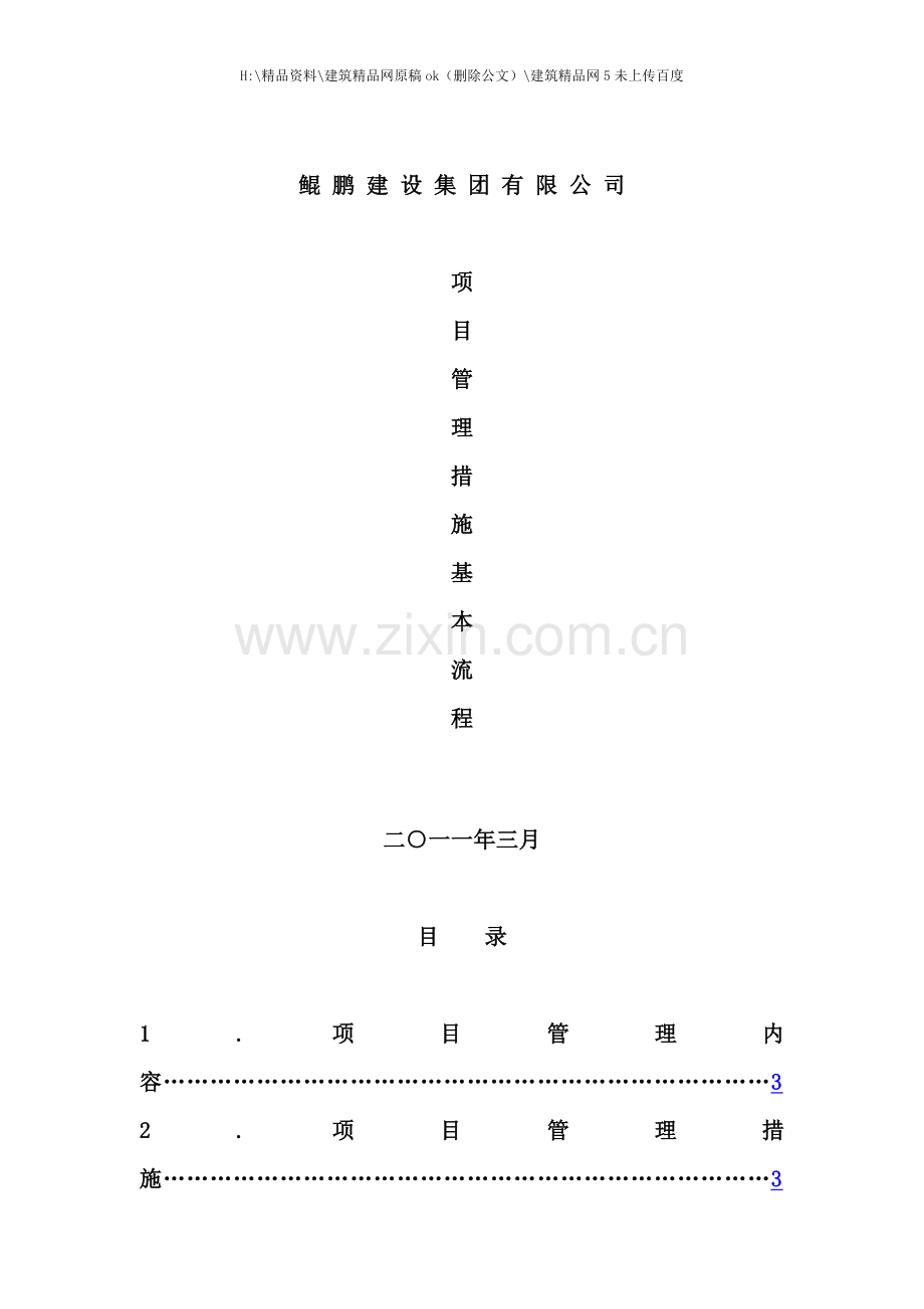 公司项目管理措施基本流程.doc_第1页