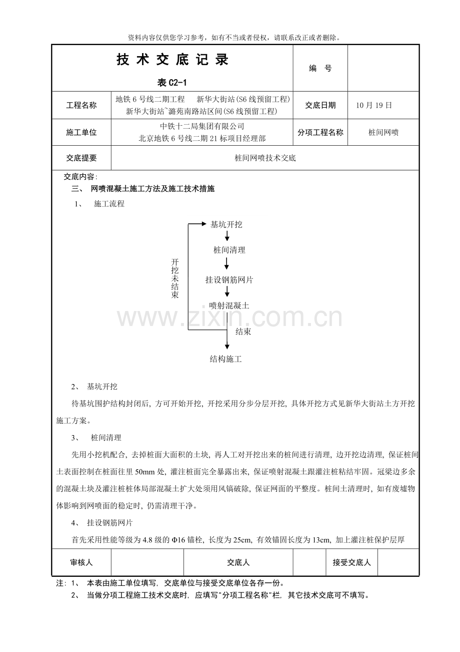 桩间网喷技术交底样本.doc_第2页