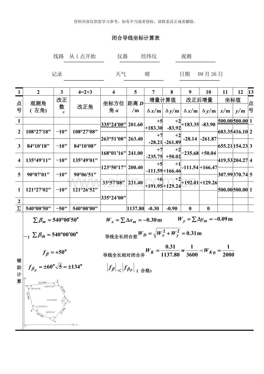 水利工程测量实训样本.doc_第3页