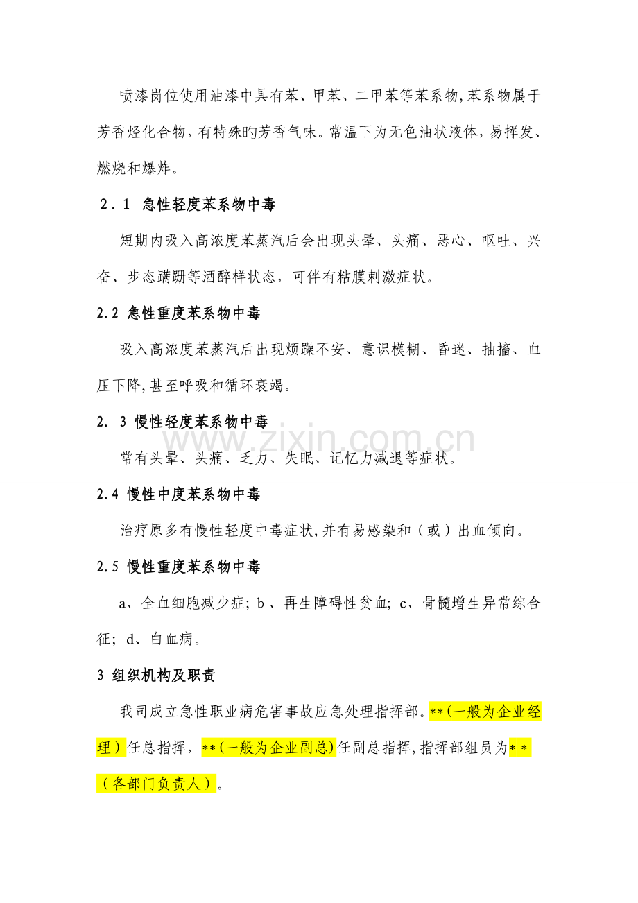 2023年喷漆岗位职业病危害应急预案.doc_第2页