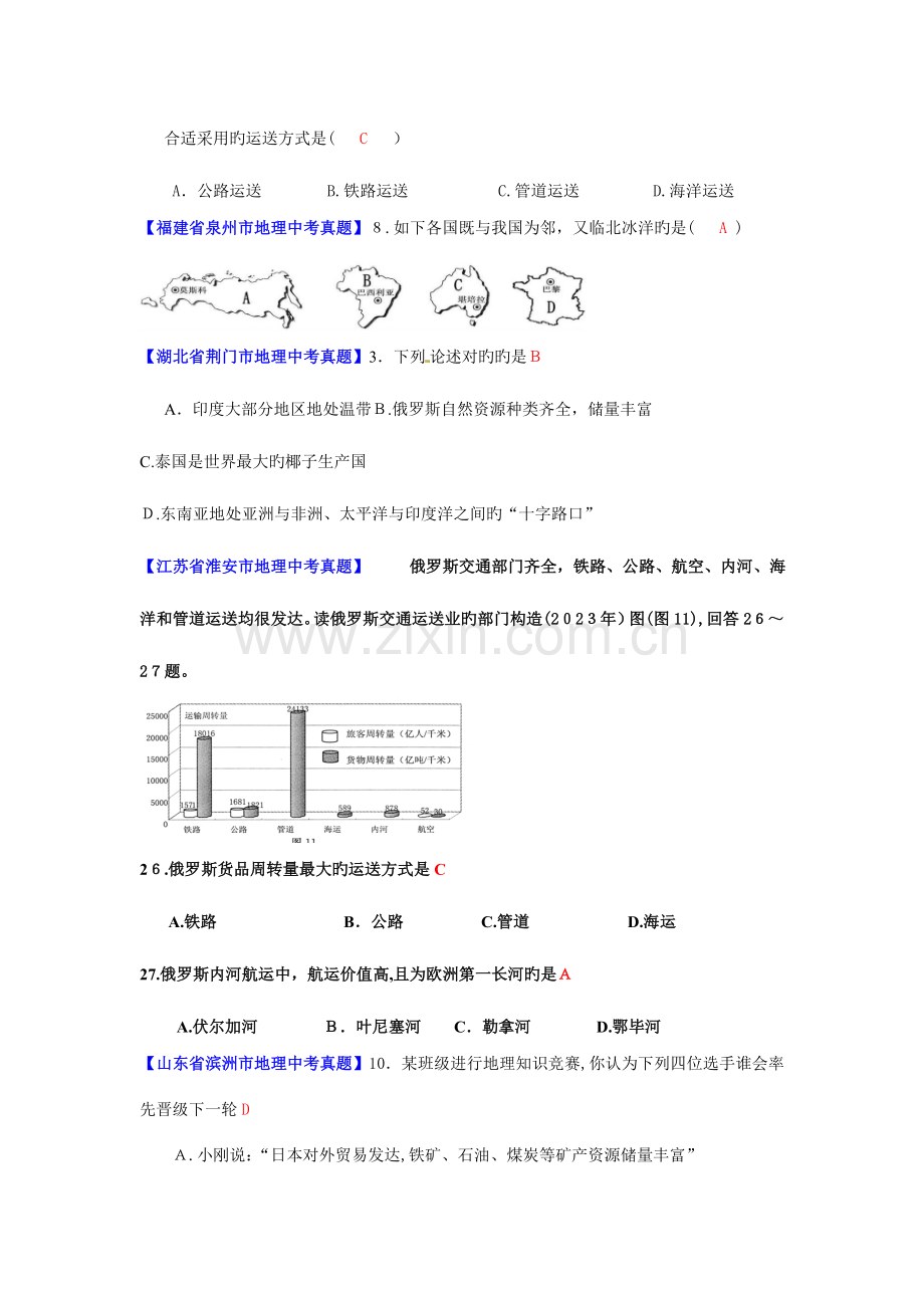 2023年初中地理中考真题俄罗斯.doc_第2页