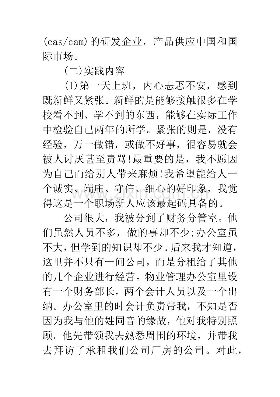 20XX年会计专业大学生社会实践报告2000字.docx_第2页