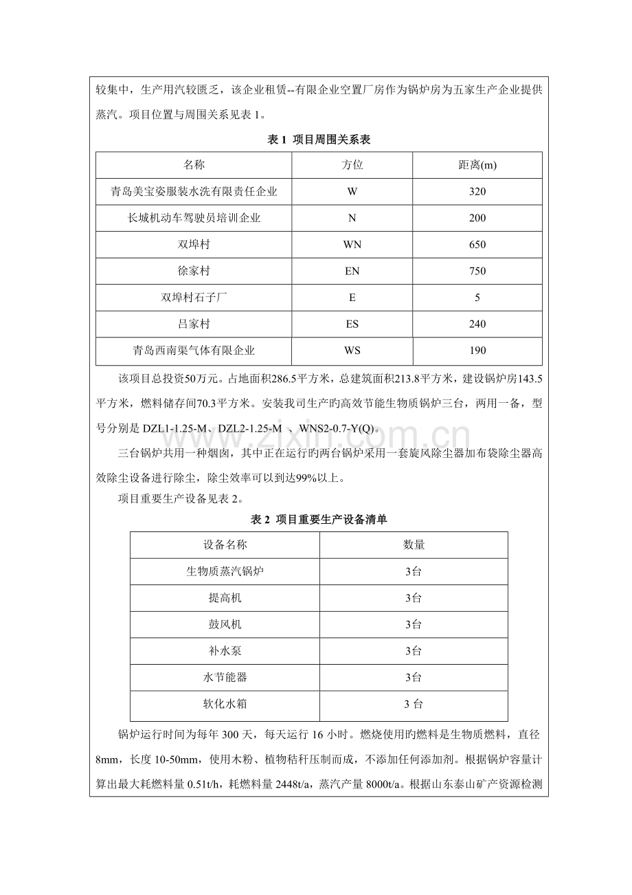 生物质蒸汽锅炉项目环评报告表.doc_第2页