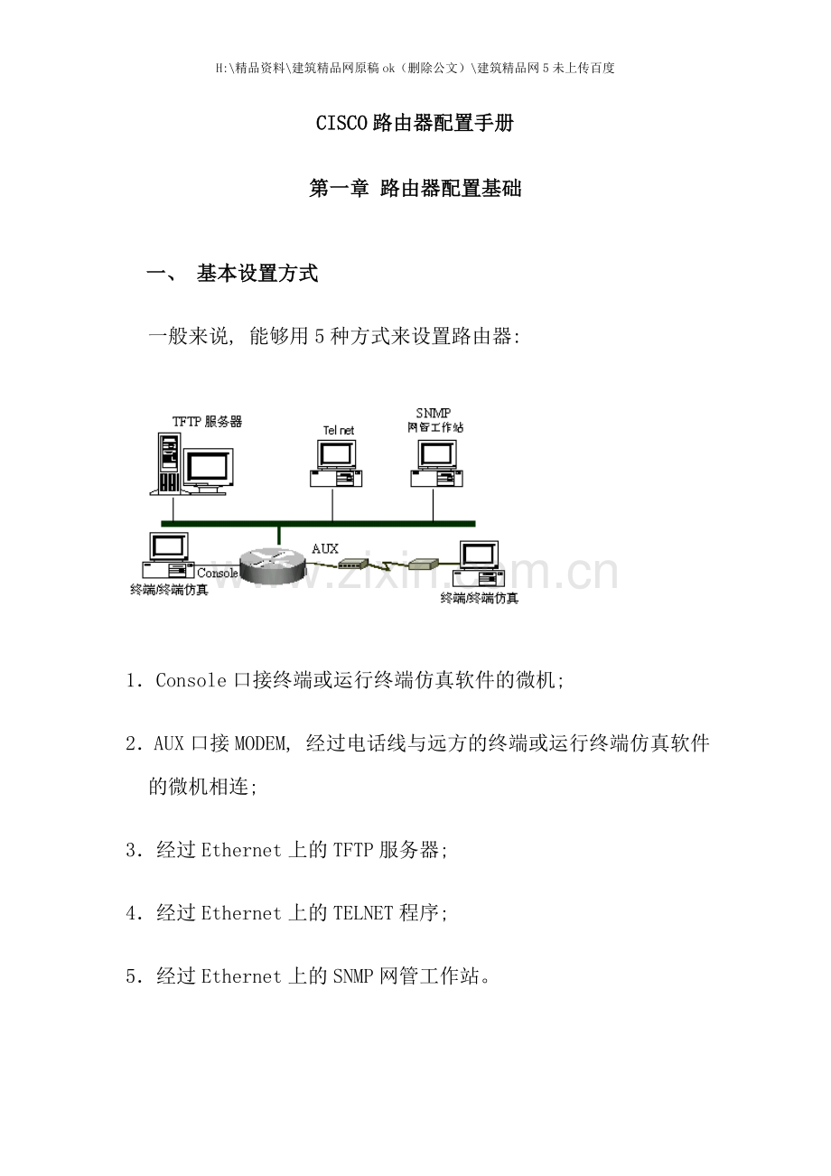 CISCO路由器配置手册.doc_第1页