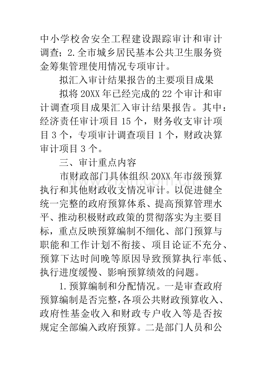 市级预算执行审计方案.docx_第3页