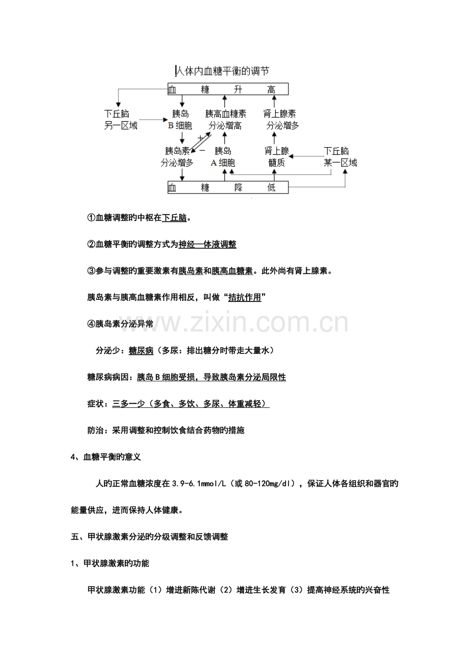 2023年通过激素的调节知识点笔记.doc_第3页