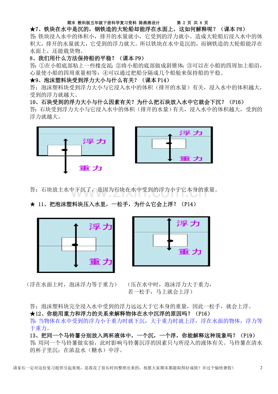 教科版五年级下册科学复习资料(自己总结).doc_第2页