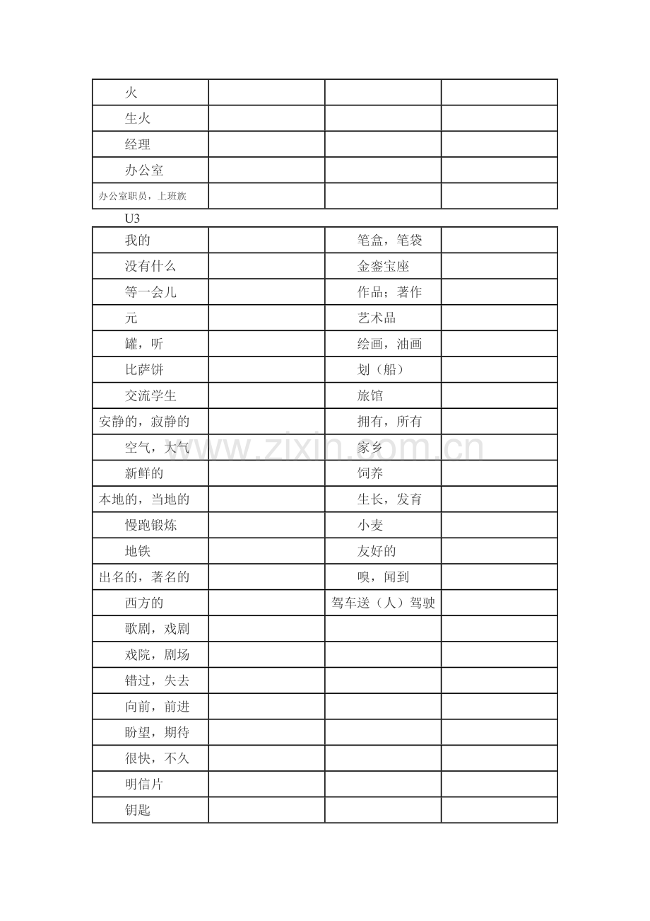 牛津译林版七年级下册英语单词表(默写用).doc_第3页