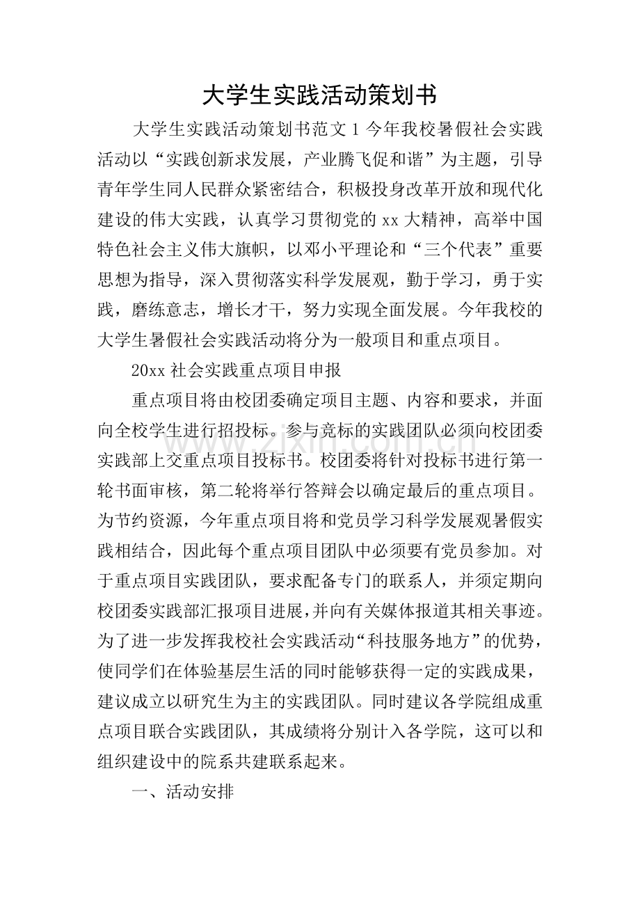 大学生实践活动策划书.doc_第1页