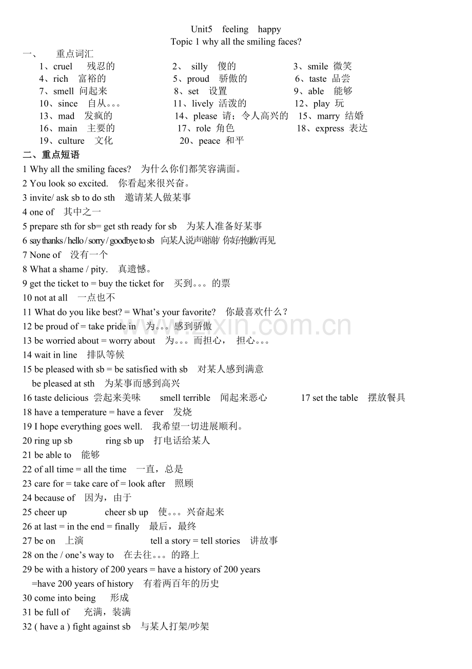 仁爱版英语八年级下册知识点汇总.doc_第1页