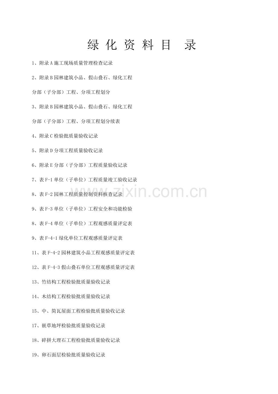 2016年版绿化检验批全套表格资料.doc_第1页