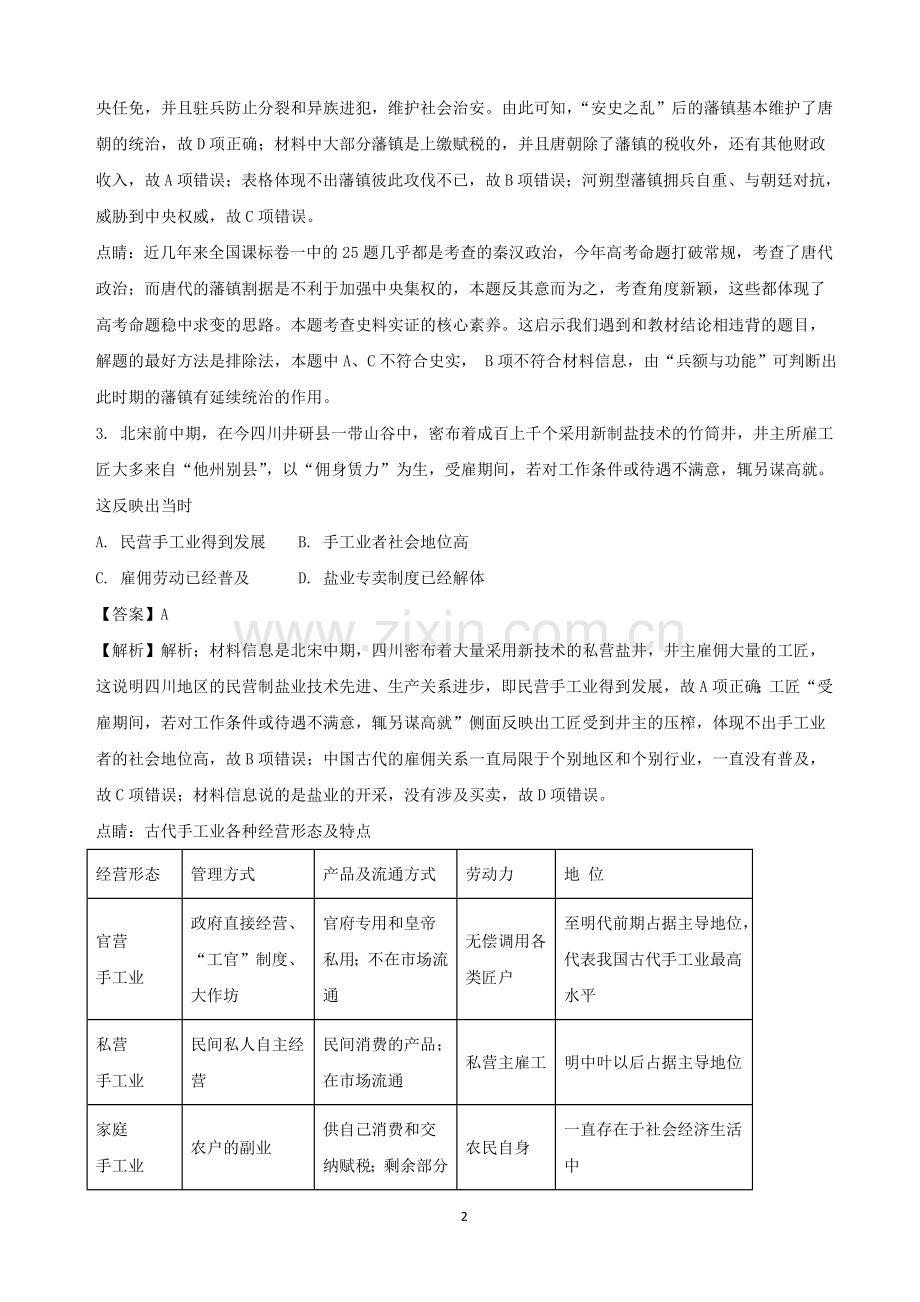 2018年全国各地高考历史试题及解析.doc_第2页