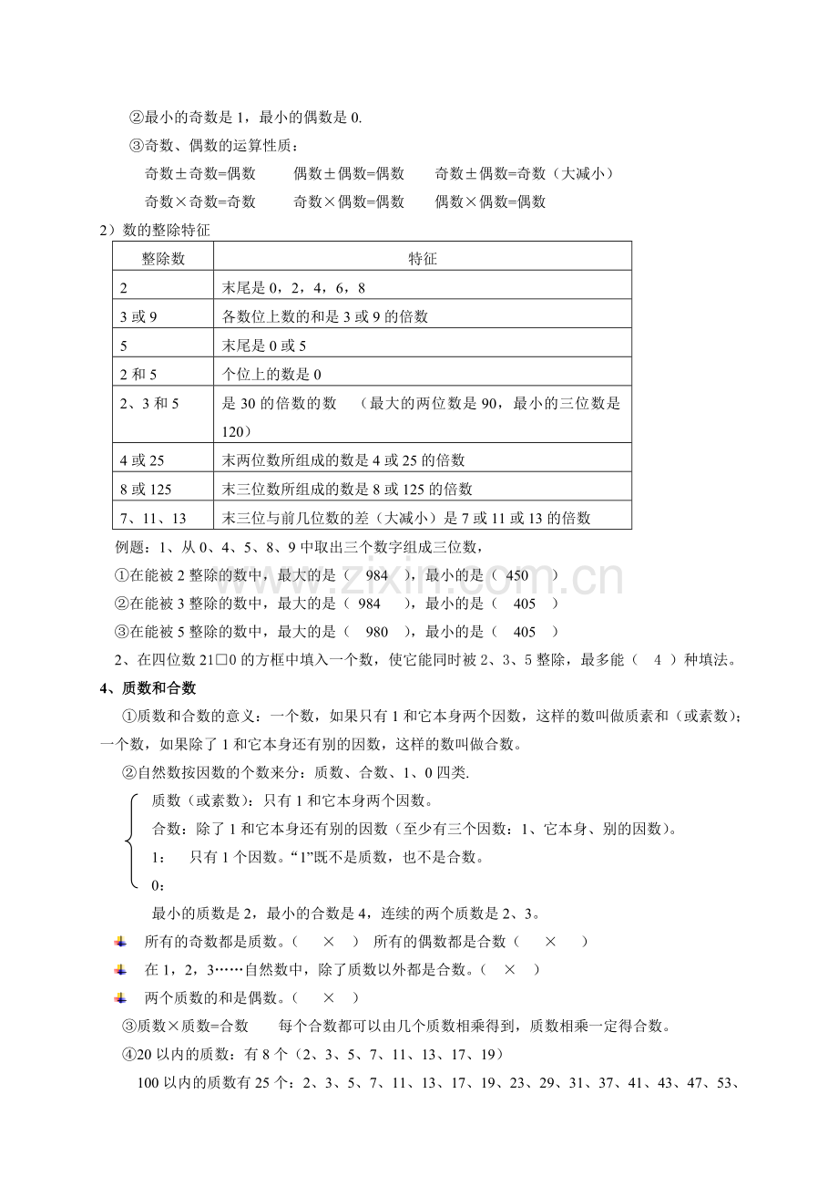 人教版小学五年级下册数学知识点归纳全套资料.doc_第2页