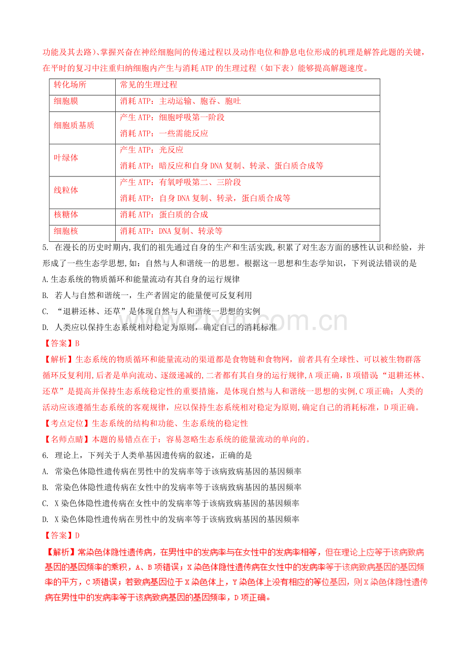 2016年高考全国1卷理综试题(含答案)解析版.doc_第3页