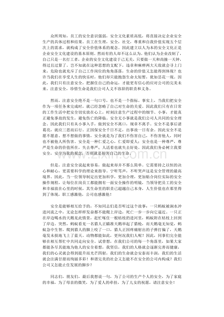 关于安全的演讲稿8篇优秀文章.doc_第3页