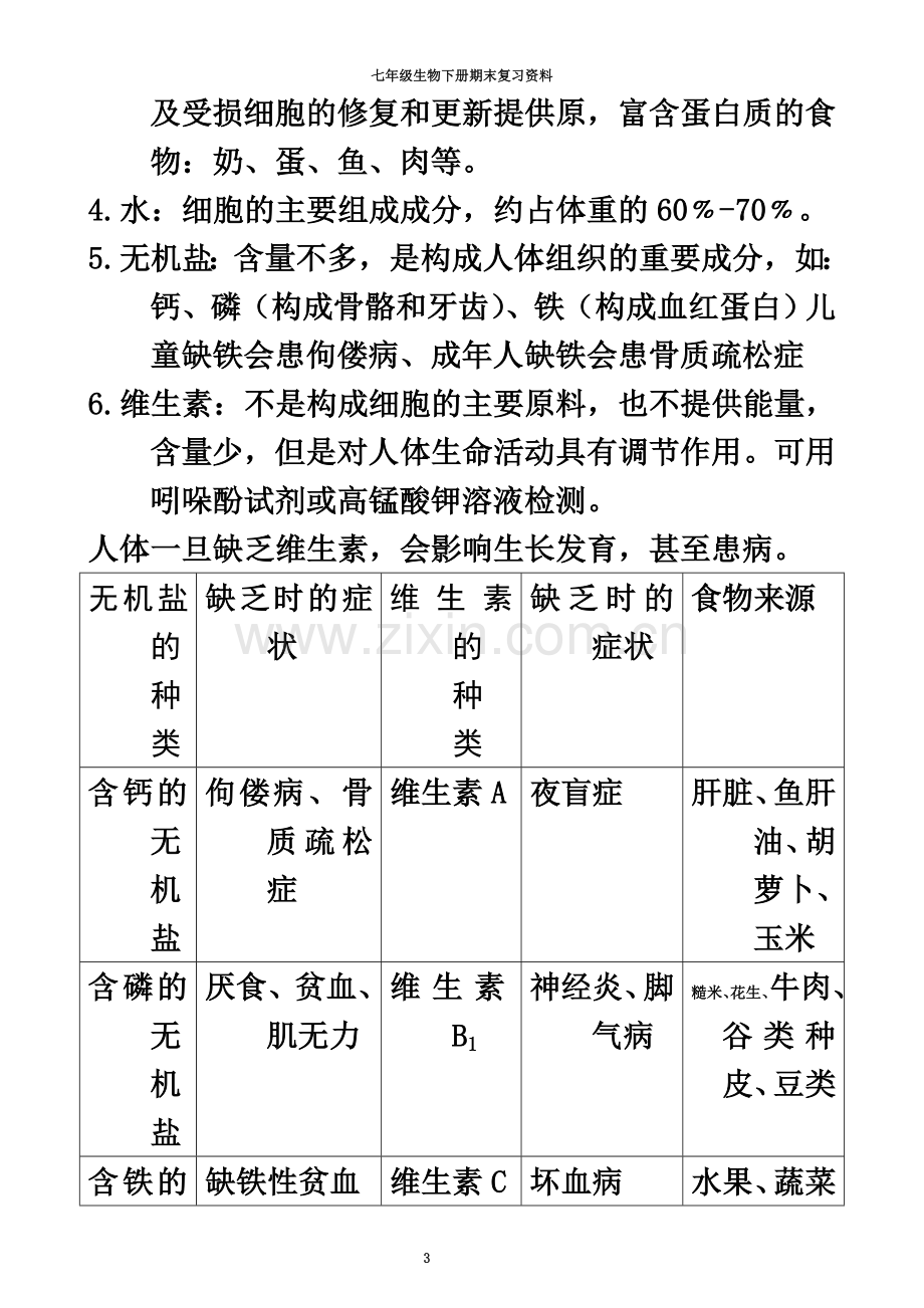 七年级下册生物复习资料(同名12663).doc_第3页