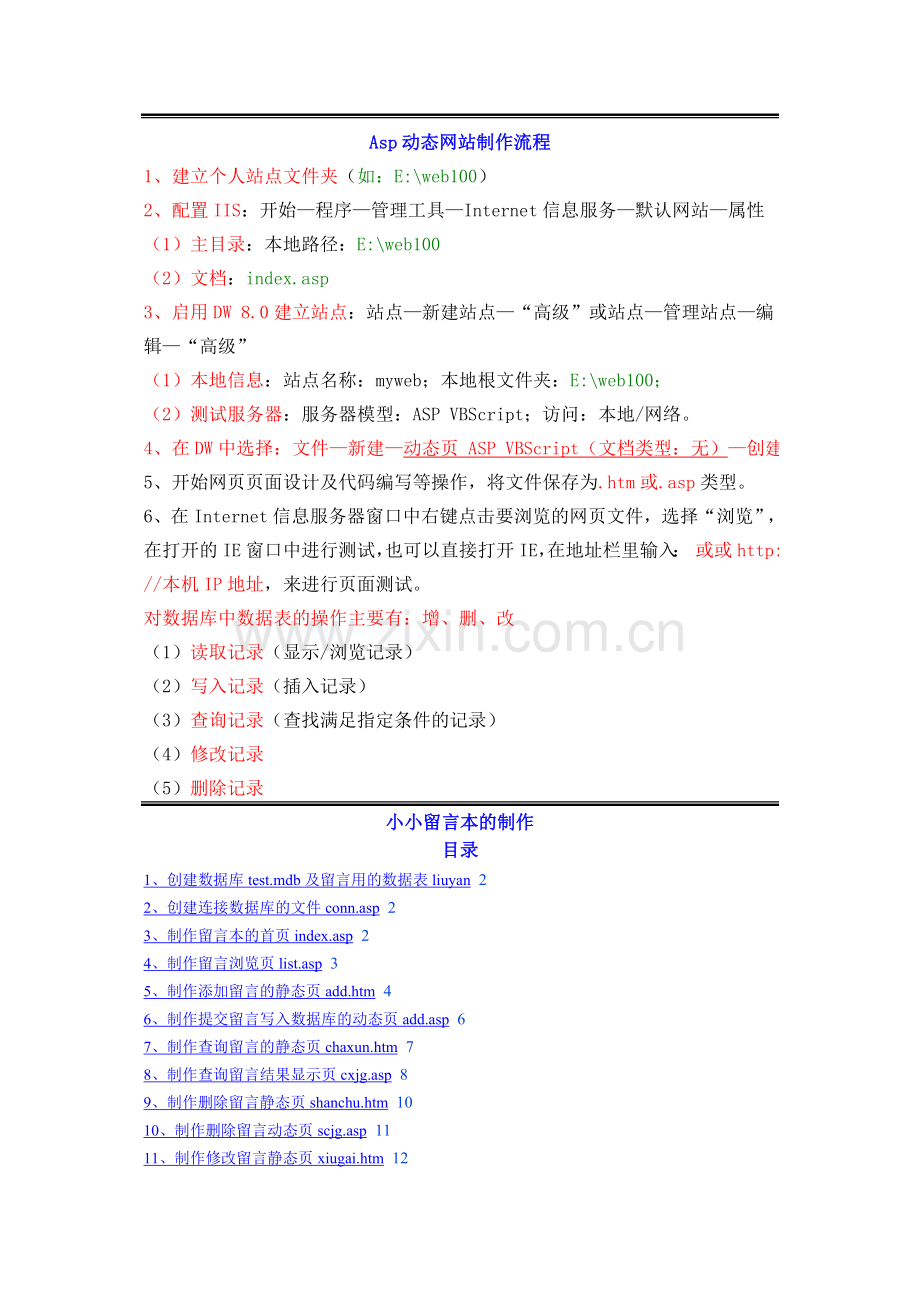 Asp动态网站制作流程详细步骤.doc_第1页