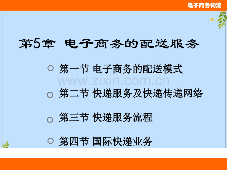 2022年电子商务配送的服务.ppt_第1页