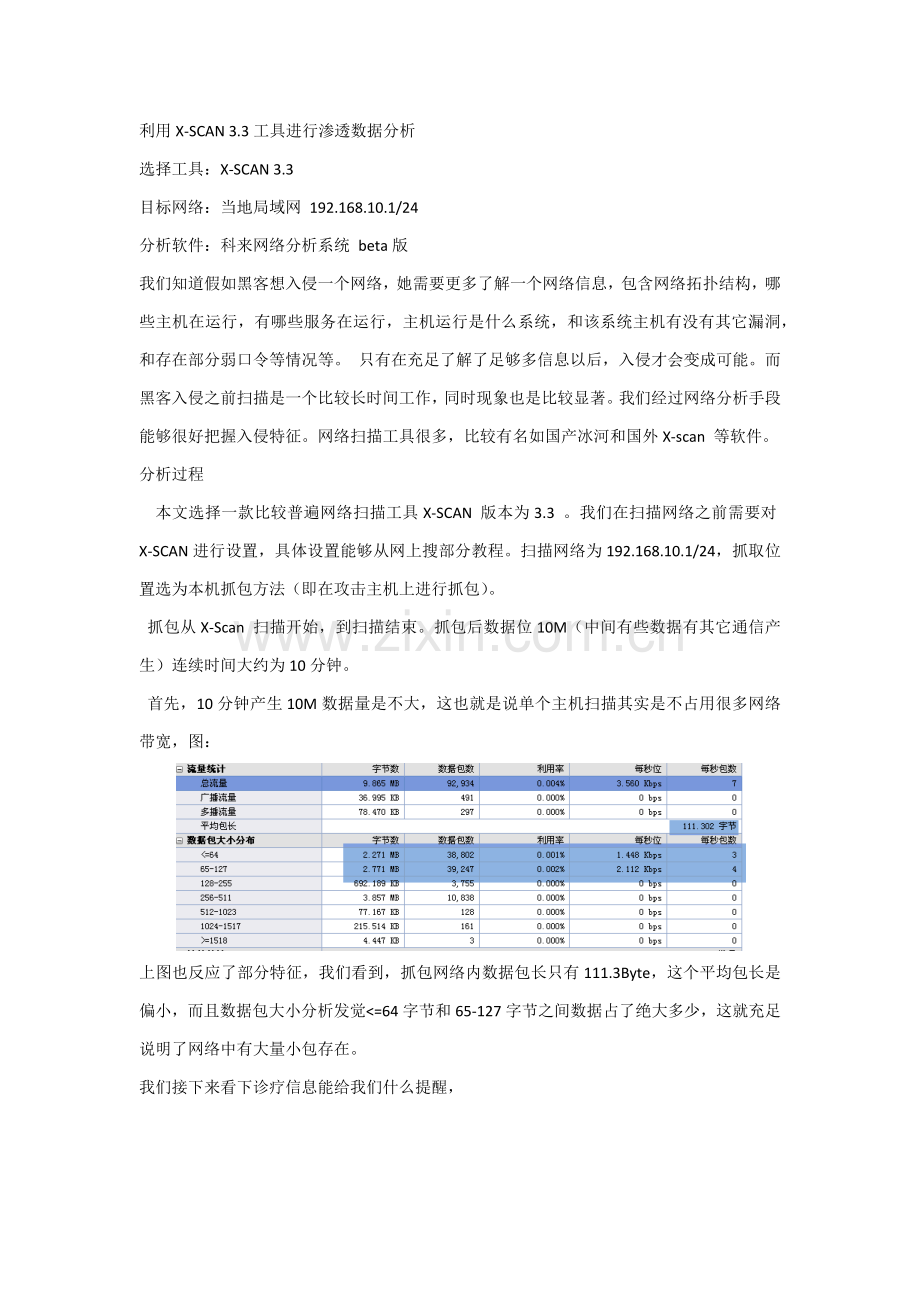 利用XSCAN工具进行渗透的数据分析解决专项方案.docx_第1页