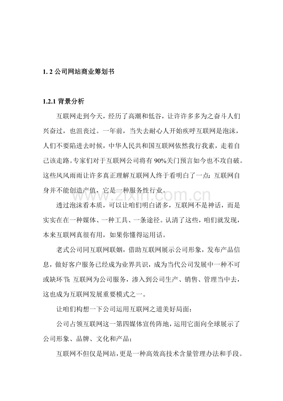 电子商务商业计划书电子商务网站建设策划方案样本.doc_第1页