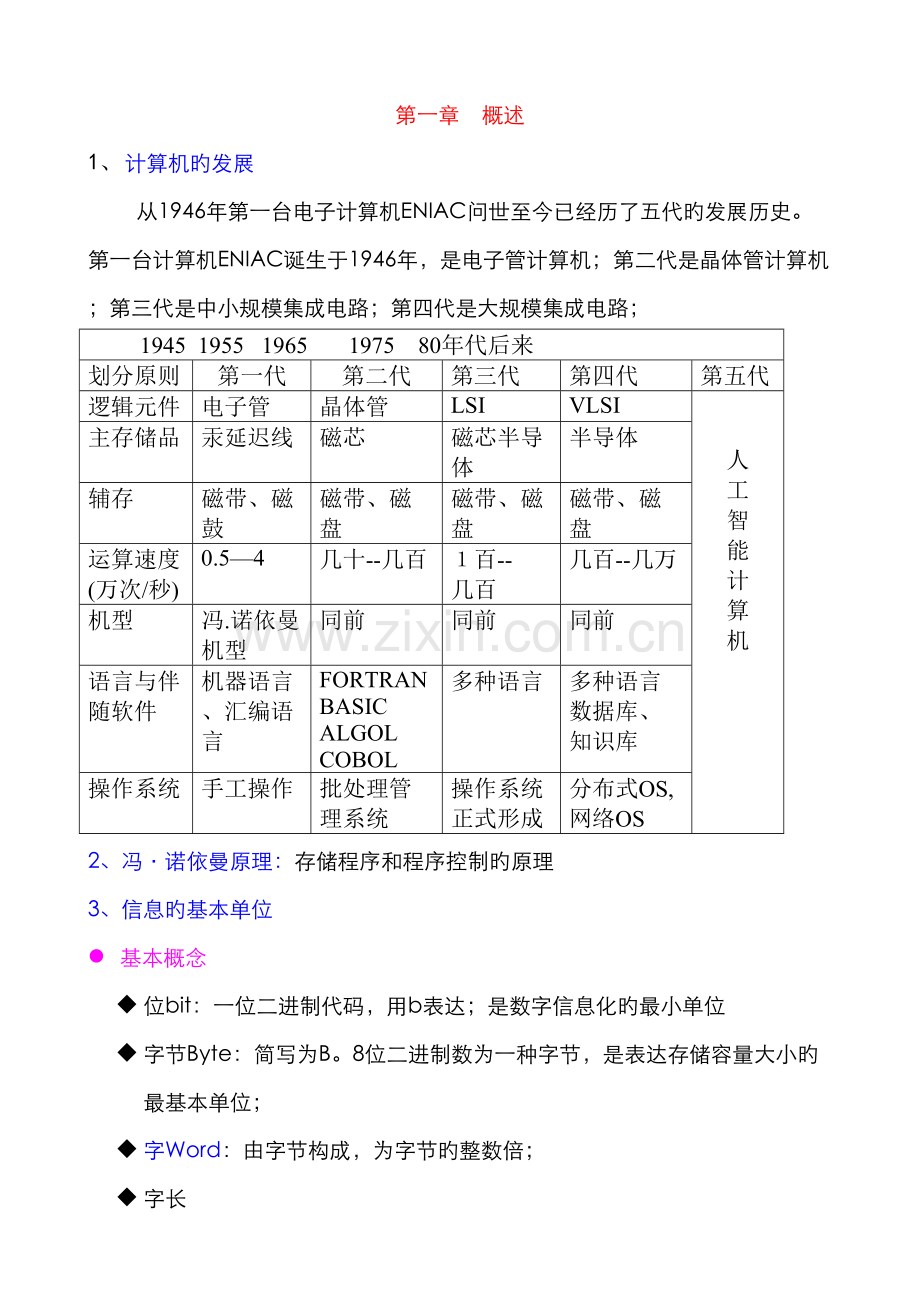 计算机导论复习知识点.doc_第1页