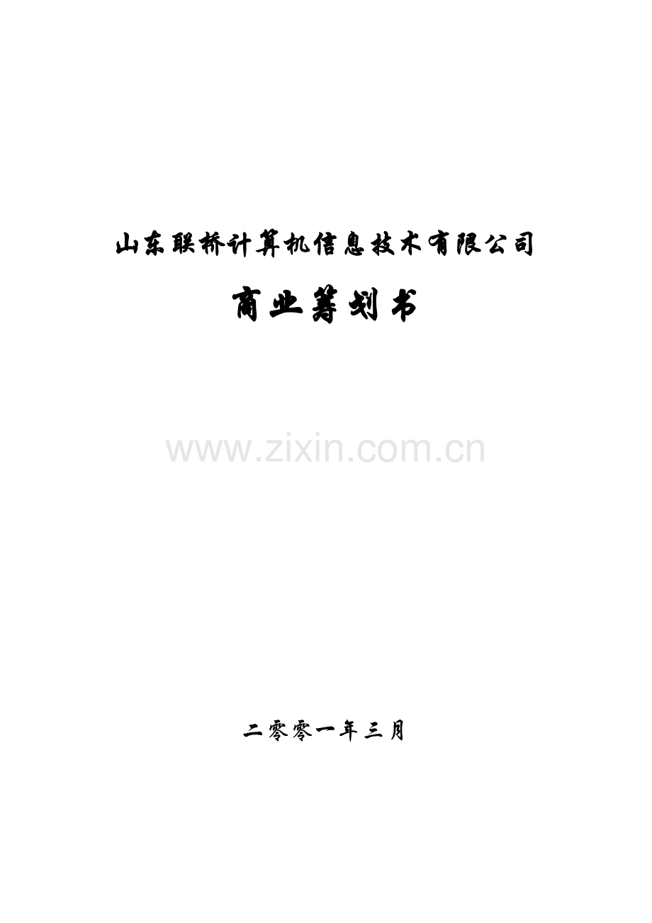 计算机技术有限公司商业计划书样本.doc_第1页