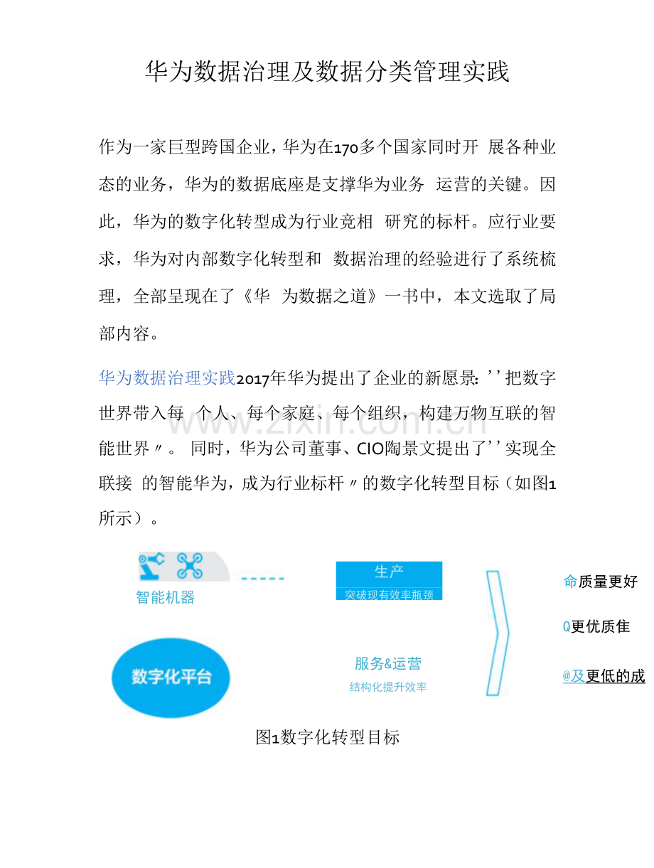 华为数据治理及数据分类管理实践.docx_第1页