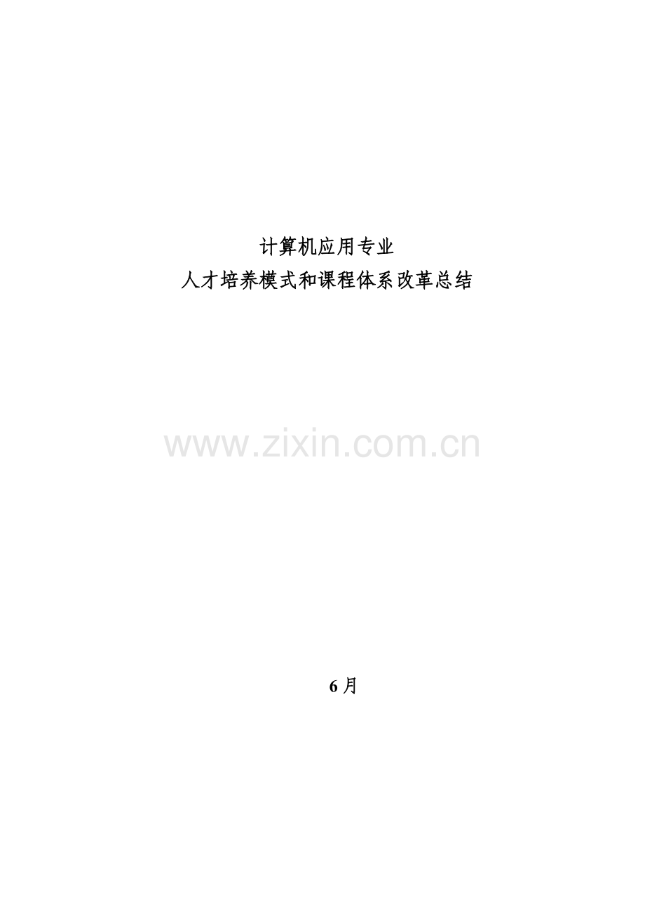 计算机应用专业人才培养模式与课程标准体系改革总结.doc_第1页