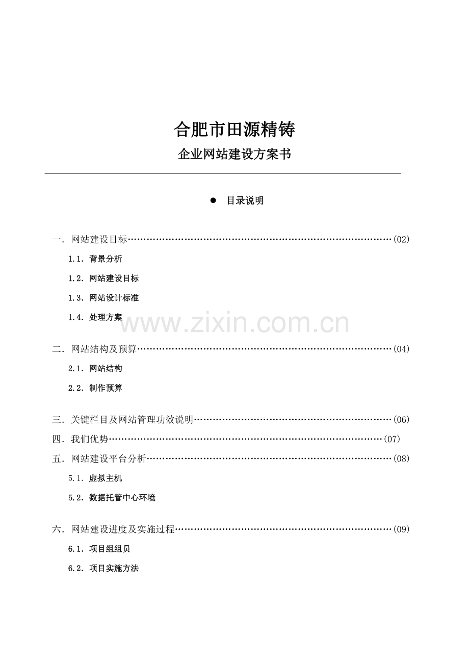 企业网站建设专项方案书.doc_第1页