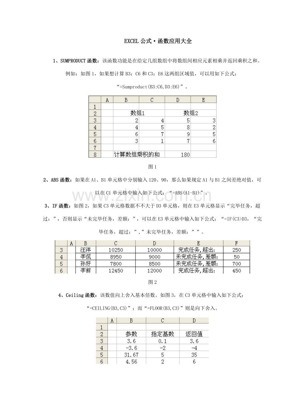 Excel表格函数应用大全样本.doc_第1页