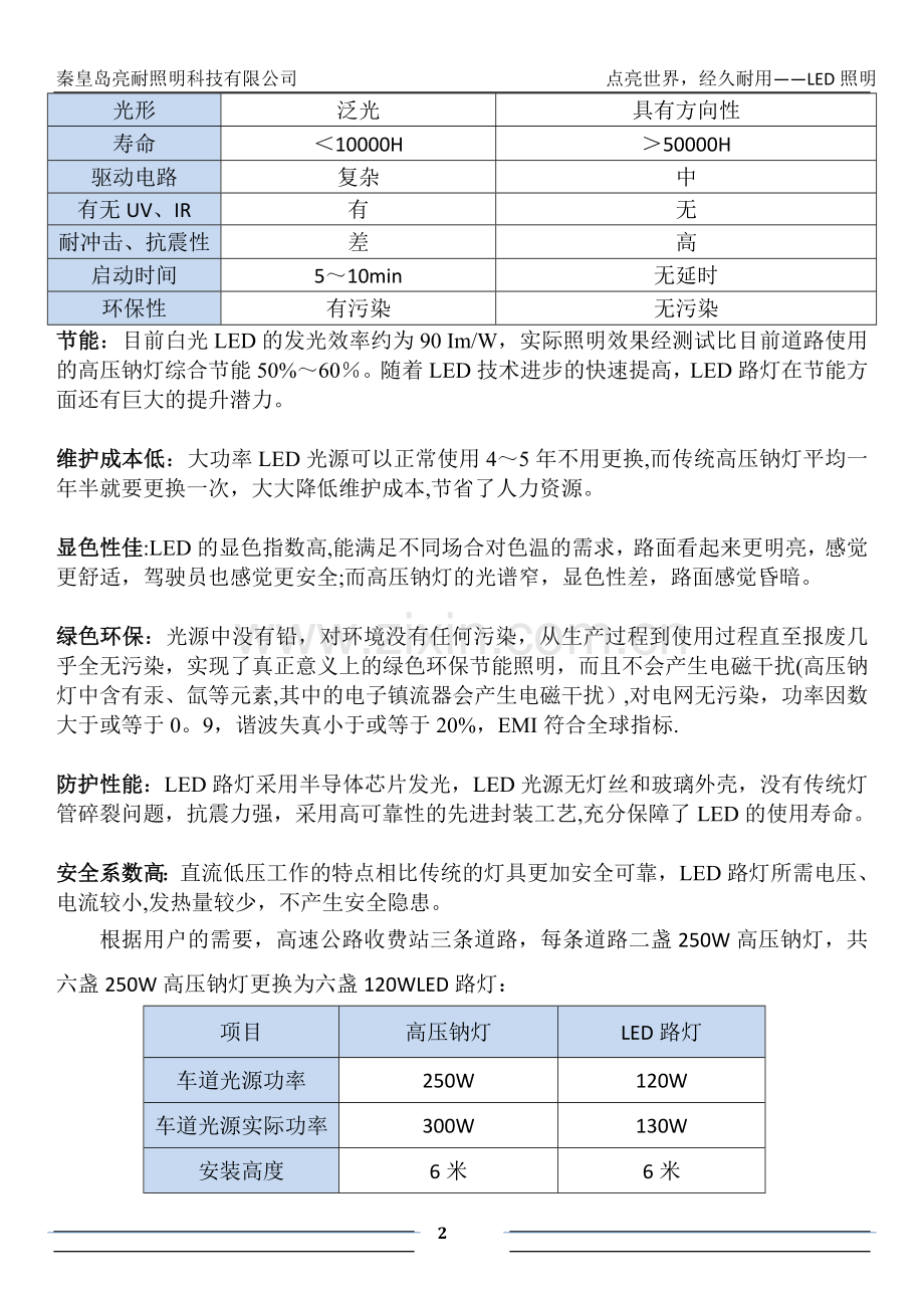 高速公路收费站照明分析方案.docx_第2页