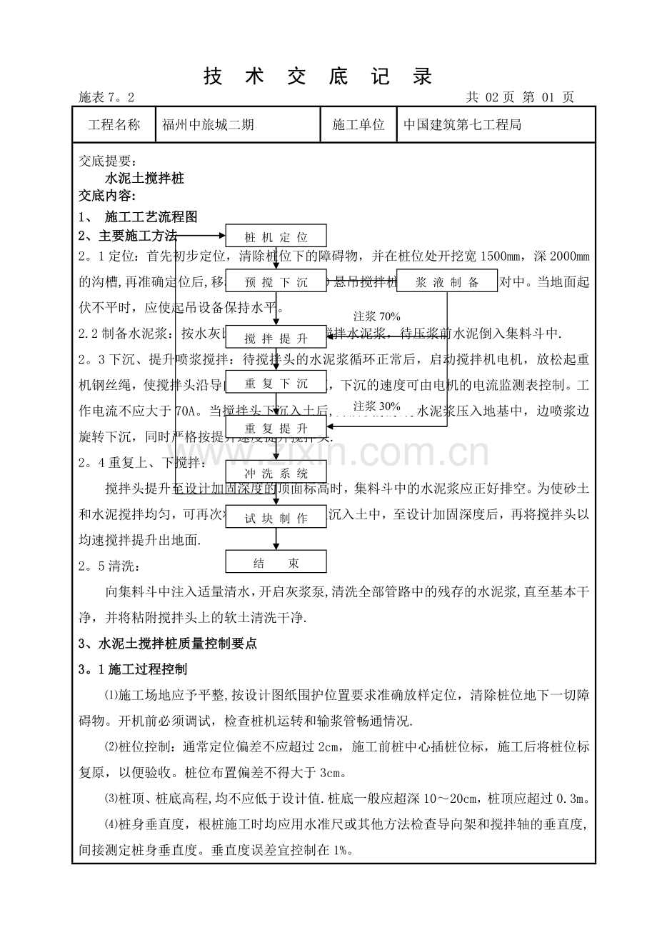 搅拌桩技术交底记录.doc_第1页